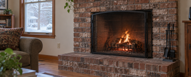 Wood Burning Fireplace